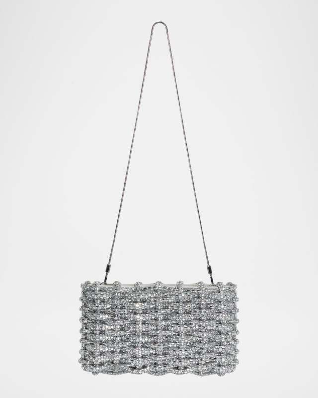 Morgan Woven Rhinestone Clutch Bag
